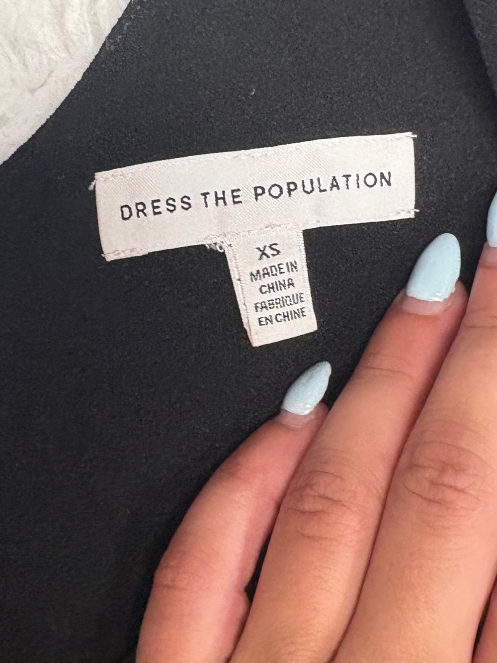 Dress The Population Black Sandra Crepe Plunge V-Neck Sleeveless Side Slit Gown - Picture 3 of 5